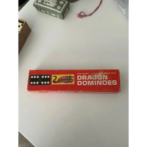 Vintage Playskool Halsam Double Six Dragon Dominoes - Picture 2 of 10